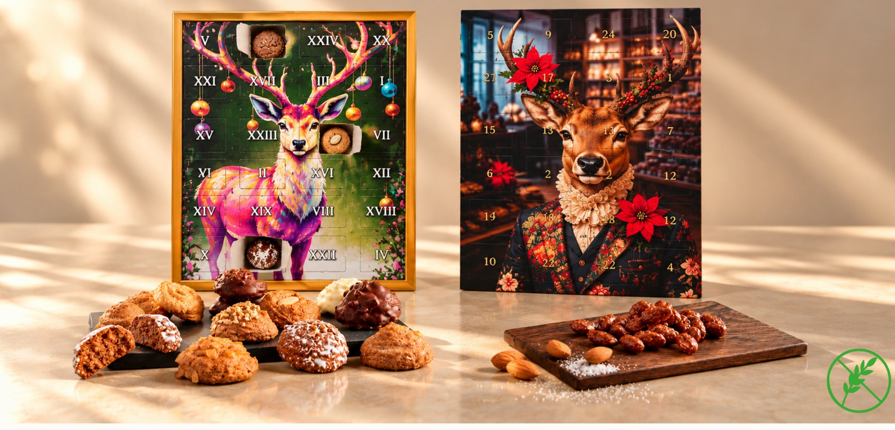 Adventskalender der Lebkuchen Manufaktur Bremen, zwei Motive