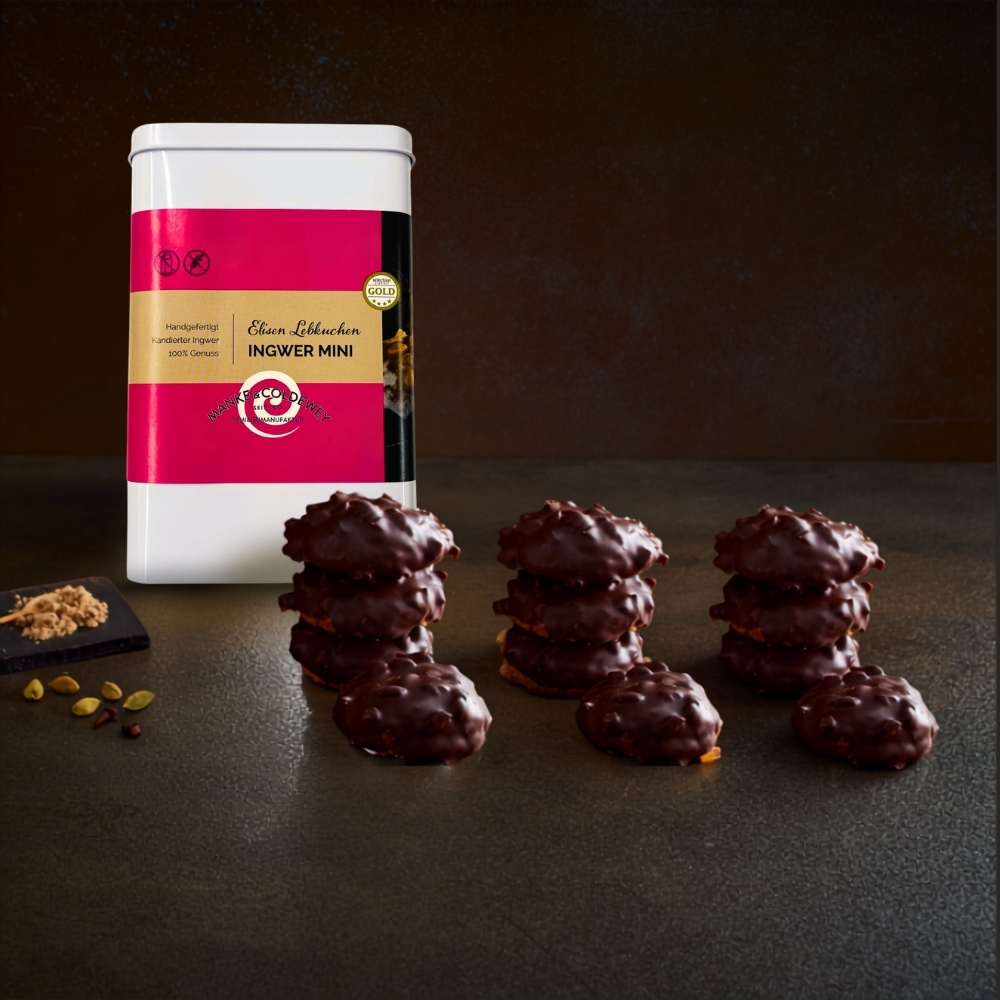 Ingwer Mini Elisen 12 SCHOKOLADE in der Dose, 300g