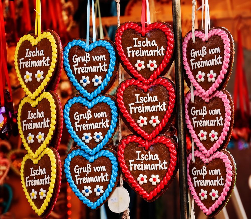 Lebkuchen Herzen 13x14cm "Gruß vom Freimarkt"