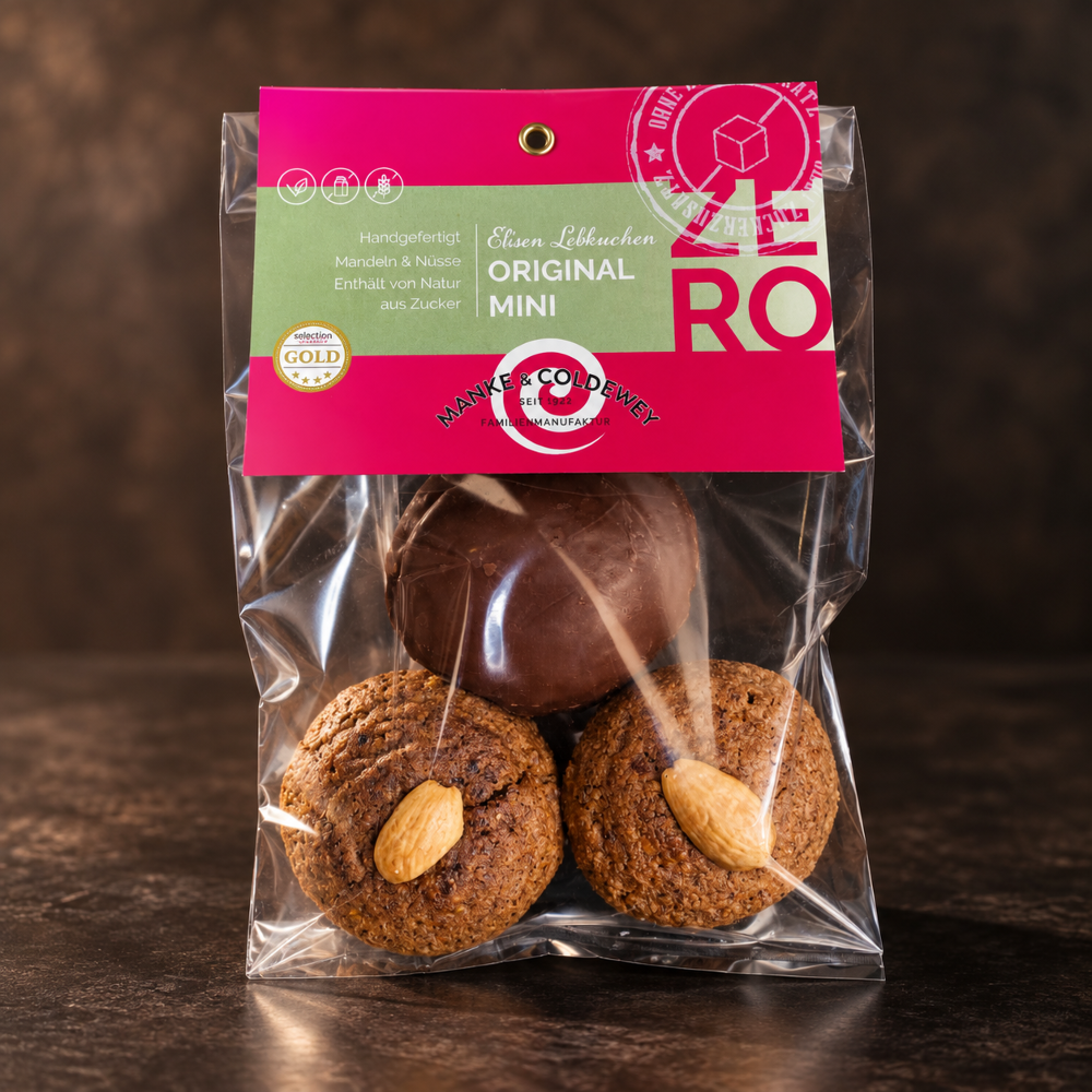 3 Mini Elisen sortiert, 90g ohne Zuckerzusatz*, vegan